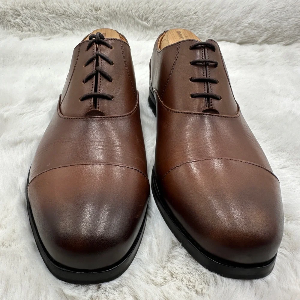 Wolf & Shepherd Cap Toe Maple‎ brown Oxford Shoes Men’s Size 8